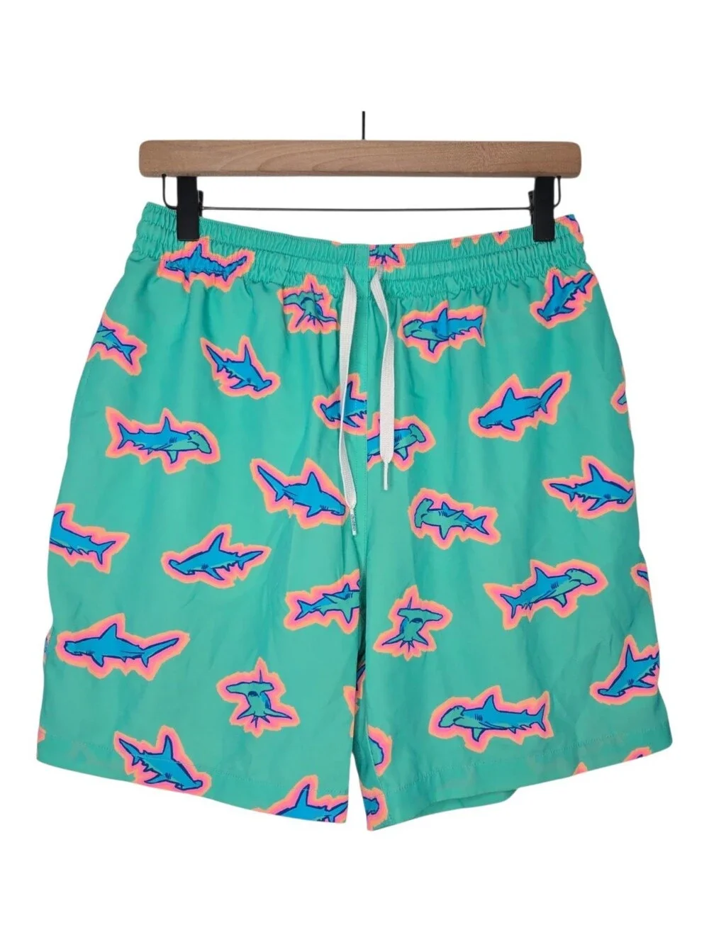 Chubbies Mens Teal Sharks Print 7
